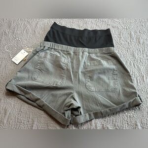 Sonoma Gray Elastic Waist Maternity Shorts NWT Size Large Maternity